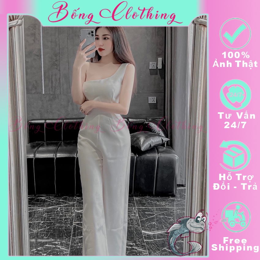 Bộ jum lệch vai tôn body với 2 màu đen, trắng