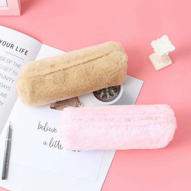 Bóp Đựng Bút Viết- Mỹ Phẩm Vải Lông Mịn Mềm Mượt - SINSIN
