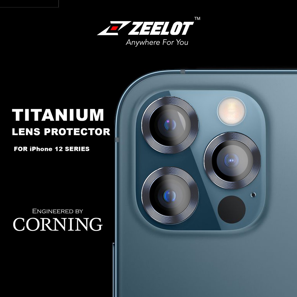 Kính Cường Lực Camera Lens Zeelot Titanium iPhone 12 Pro Max / 12 Pro / 12 / 12 Mini / 11_ Chính hãng