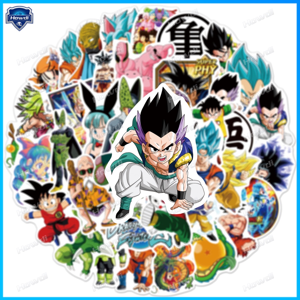 Miếng Dán Trang Trí Mũ Bảo Hiểm / Xe Mô Tô Chống Thấm Nước Hoạ Tiết Anime DRAGON