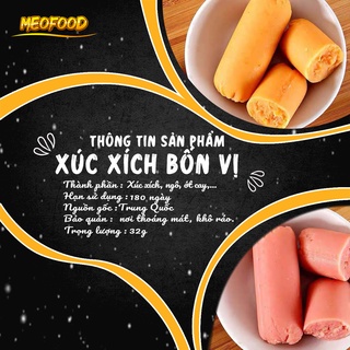 Xúc Xích Mini 4 Vị (heo, heo cay, gà, ngô) Đồ Ăn Vặt siêu ngon