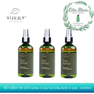[Combo 3 chai] Tinh Dầu Bưởi ViJully Ngăn Rụng Tóc-Kích Mọc Tóc-Làm Dài Tóc