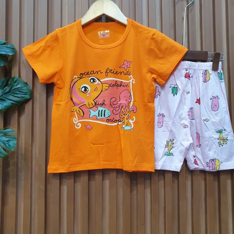 đồ bộ cotton xuất hàn bé gái