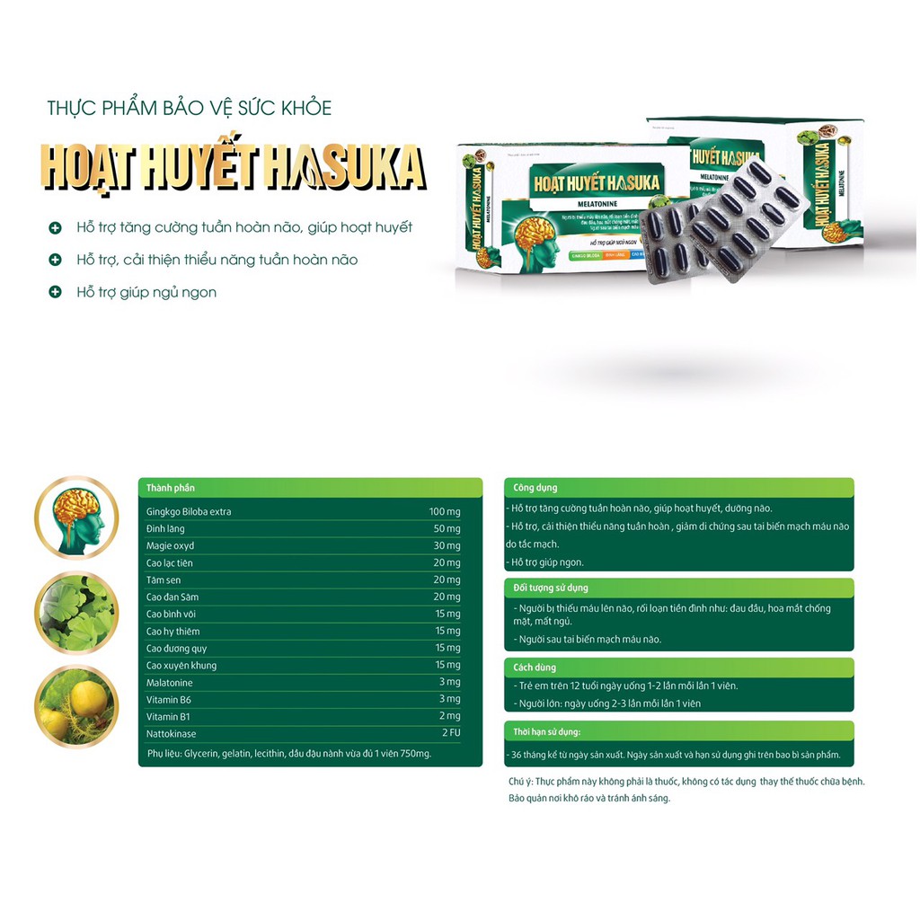 HOẠT HUYẾT DƯỠNG NÃO HASUKA | BigBuy360 - bigbuy360.vn