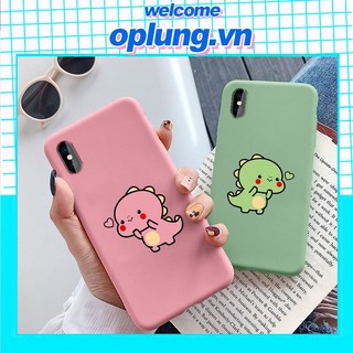 Ốp lưng iphone khủng long búng tim cho các loại iphone 6 6s 7 8 plus x xs xr 11 pro max
