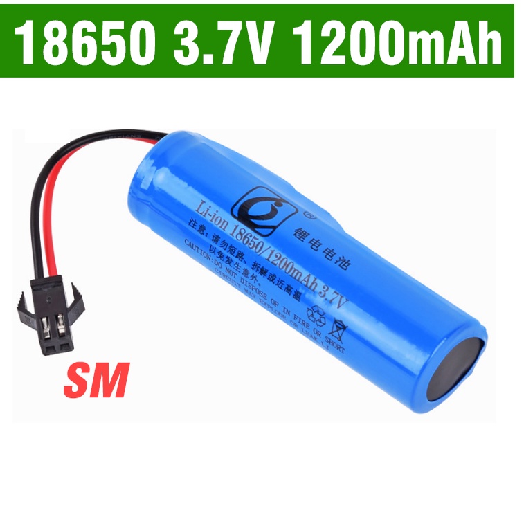 Pin sạc 18650 3.7v 1200mah cho xe mô hình điều khiển