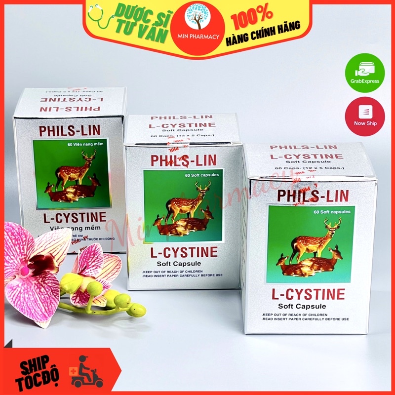 Viên Uống Đẹp da, Mượt tóc, Khoẻ móng L-CYSTINE Phils-lin Hộp 60 viên - Minpharmacy