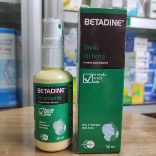 Xịt Betadine Throat Spray xịt họng BETADINE 50ML