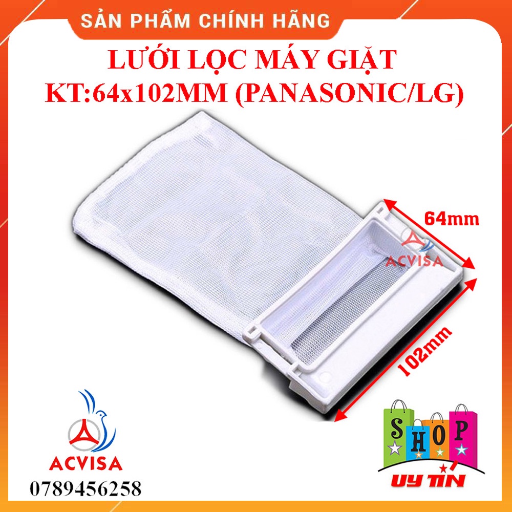 (Các hãng) Túi lưới lọc máy giặt TOSHIBA SANYO PANASONIC LG SHARP (Chọn hãng, kích thước như hình)
