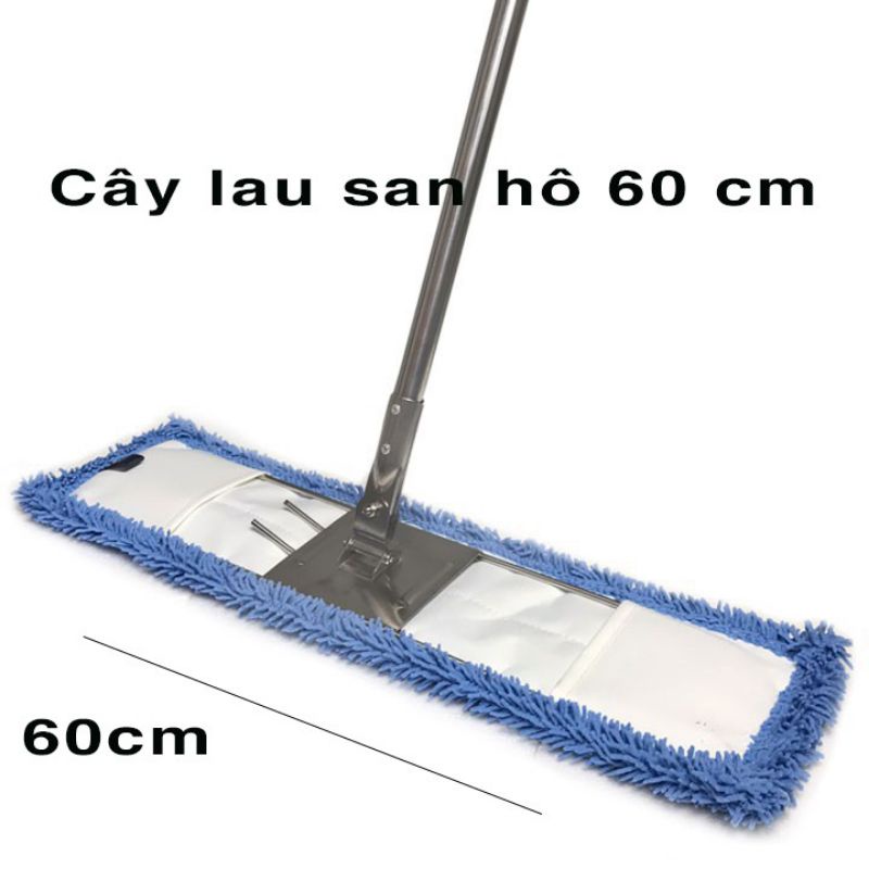 Cây lau nhà công nghiệp San hô bản to 60cm sợi microtiber thấm nước