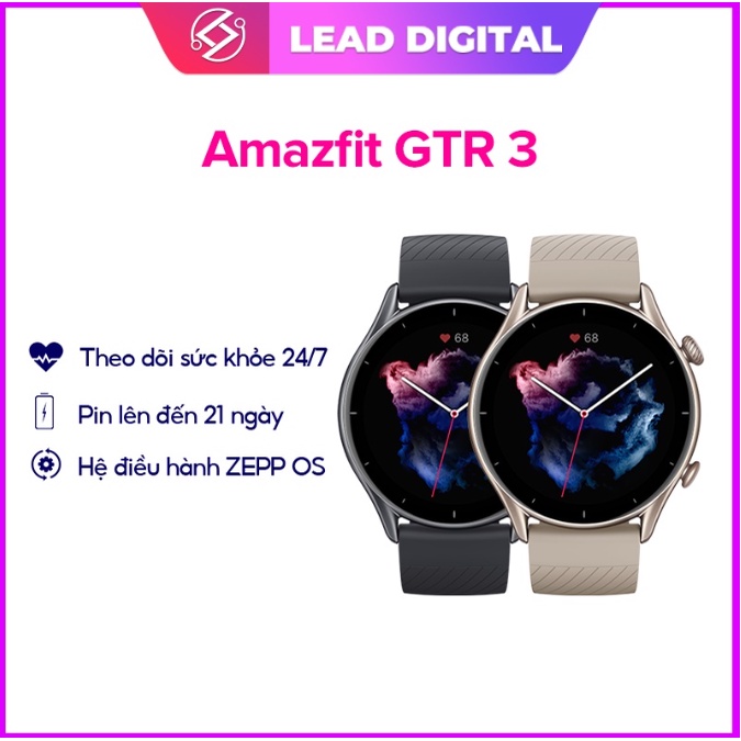 Đồng hồ thông minh Amazfit GTR 3 -Thời lượng pin 21 ngày - Tiếng Việt | Chính hãng - Bảo hành 12 tháng