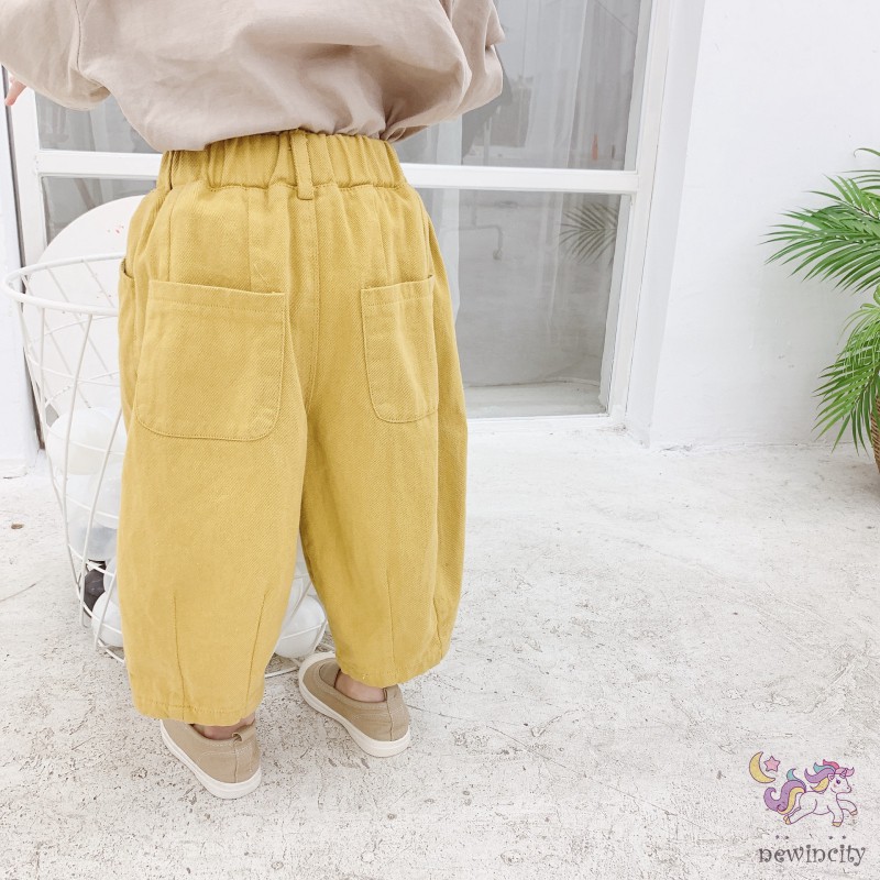 Quần Dài Cotton Có Túi Phong Cách Hàn Quốc Cho Bé Trai