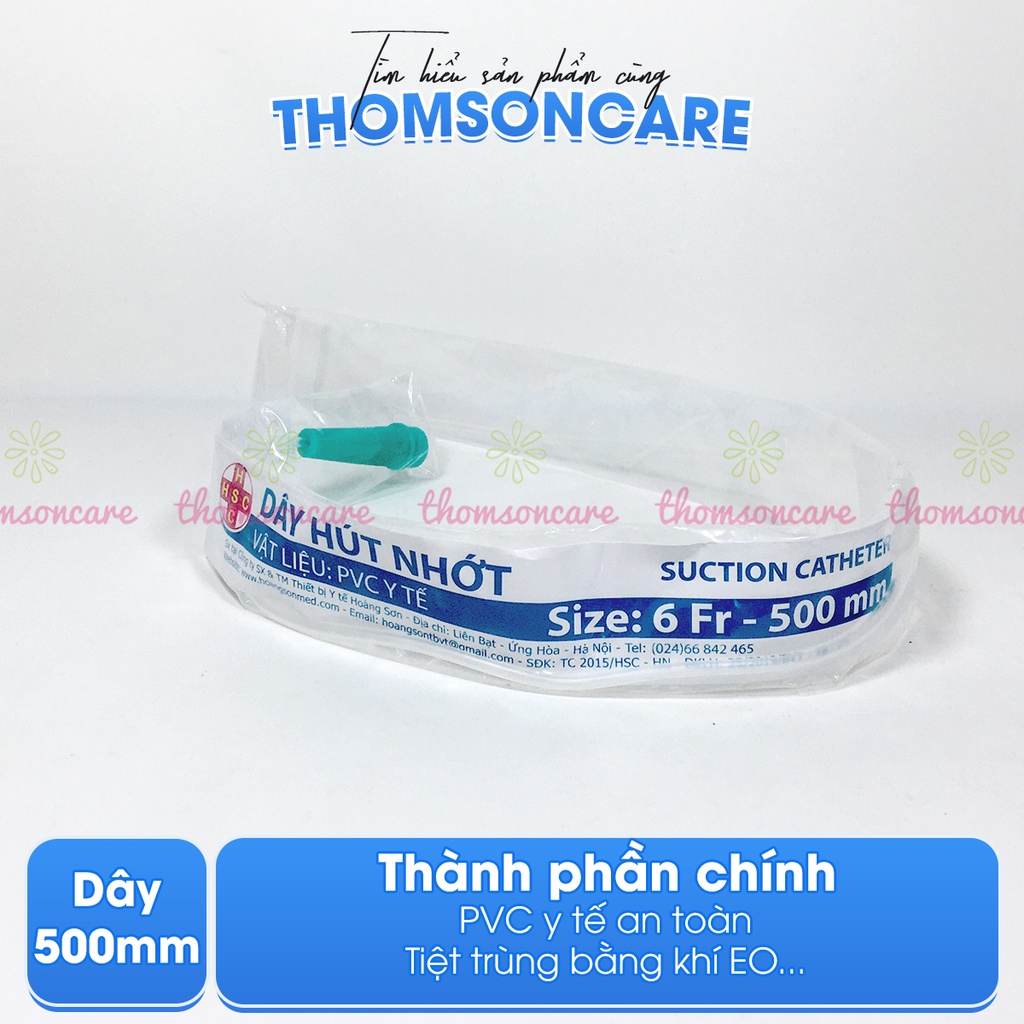 Dây hút nhớt - ống hút đàm dịch y tế - Túi 1 dây tiệt trùng