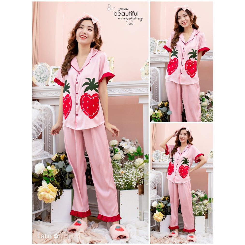 Đồ Mặc Nhà Pijama Lụa Latin TN Quần Dài Freesize - HÀNG CAO CẤP  ཾ ྇