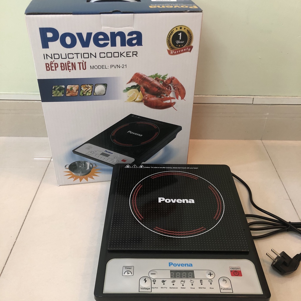 Bếp từ đơn Povena PVN-21 kèm nồi lẩu inox