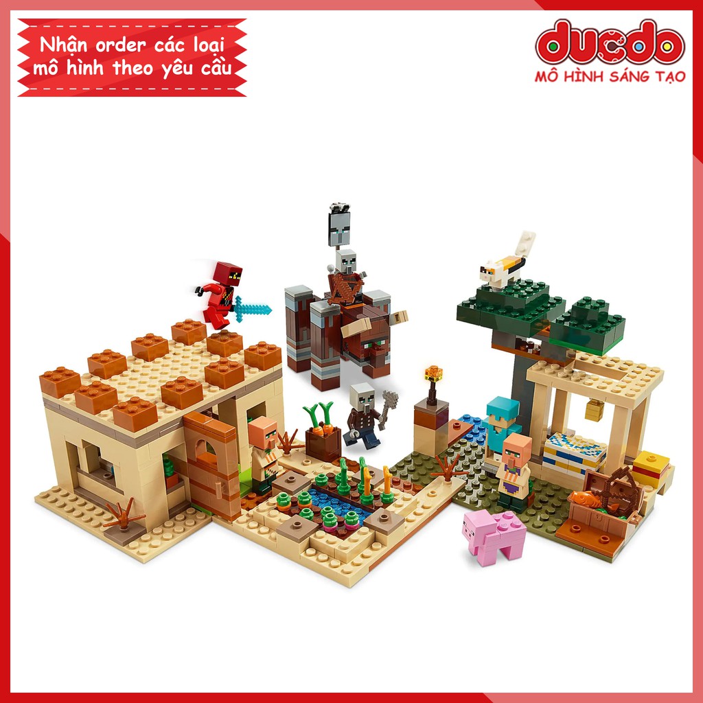 No 1044 LRI 11477 Lắp ghép Minecraft Ngôi làng sa mạc - Đồ chơi Xếp hình Mô hình Ninja 21160 BLA