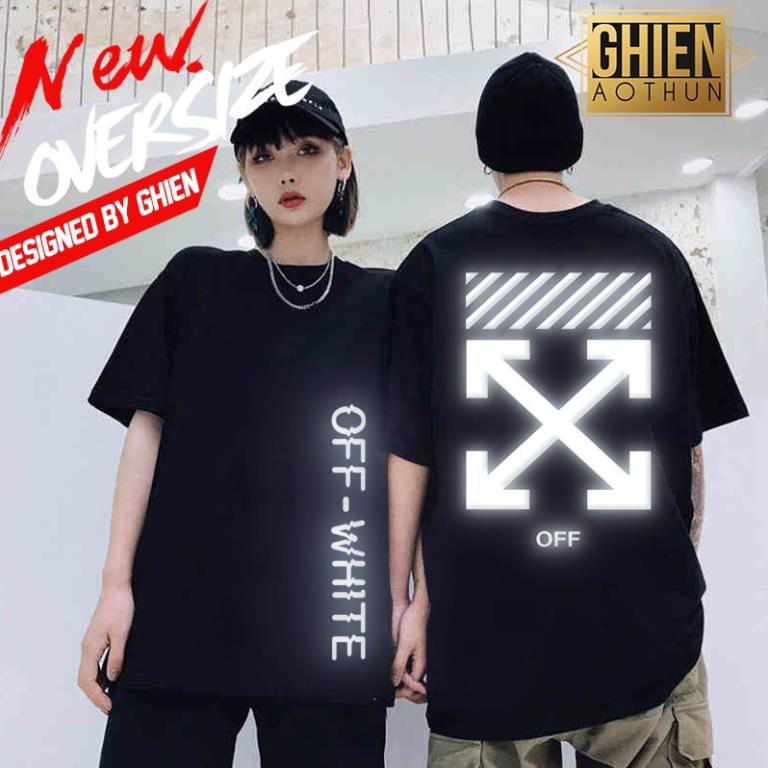 [Kho sỉ] Áo Thun OFF-WHITE Phản Quang OVERSIZE Streetwear Nam Nữ (M/XL)