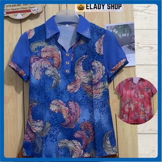 Áo trung niên nữ⚡GIÁ SỈ⚡ Áo nữ trung niên cổ bẻ hàng Quảng Châu cao cấp vải voan lụa dày đẹp nhẹ, mịn mát, không xù