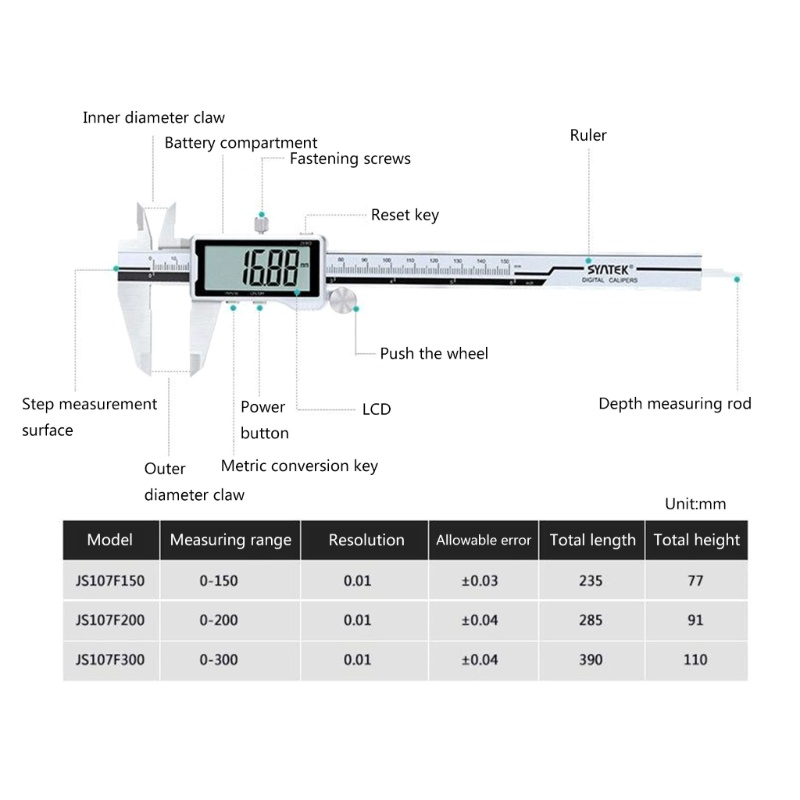 Dụng Cụ Đo Vi Kế Kỹ Thuật Số kiss Vernier-Caliper