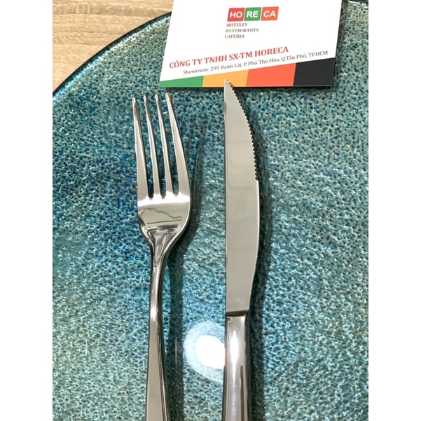 DAO DĨA (NĨA) ăn bít tết, [INOX 304] Siêu dày, lưỡi dao sắc chuyên ăn bò beefsteak, đạt chuẩn dành cho nhà hàng Âu