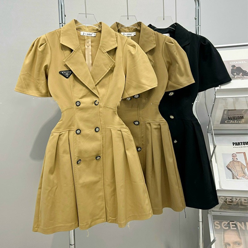 Váy Kaki Cổ Vest Dáng Xòe Hàng Quảng Châu V2044-Teen 888