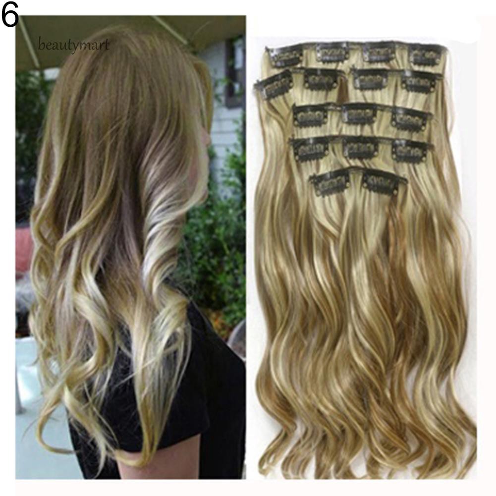 Tóc giả nối dài 16 kẹp tiện dụng cho nữ