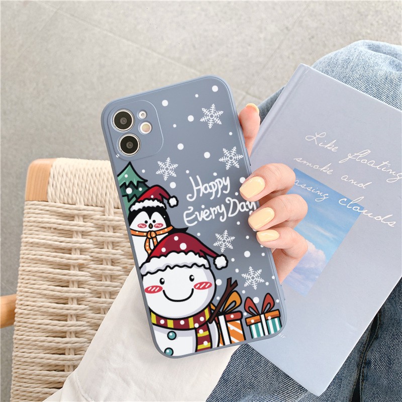 Ốp iphone - Ốp lưng dẻo cạnh vuông Noel Happy Everyday 6/6plus/7/8/7plus/8plus/x/xs/xsmax/11/11promax/12