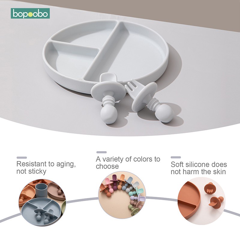Bộ 2 Muỗng Nĩa MAMIMAMIHOME Bằng 100% Silicon An Toàn Tiện Dụng Cho Bé