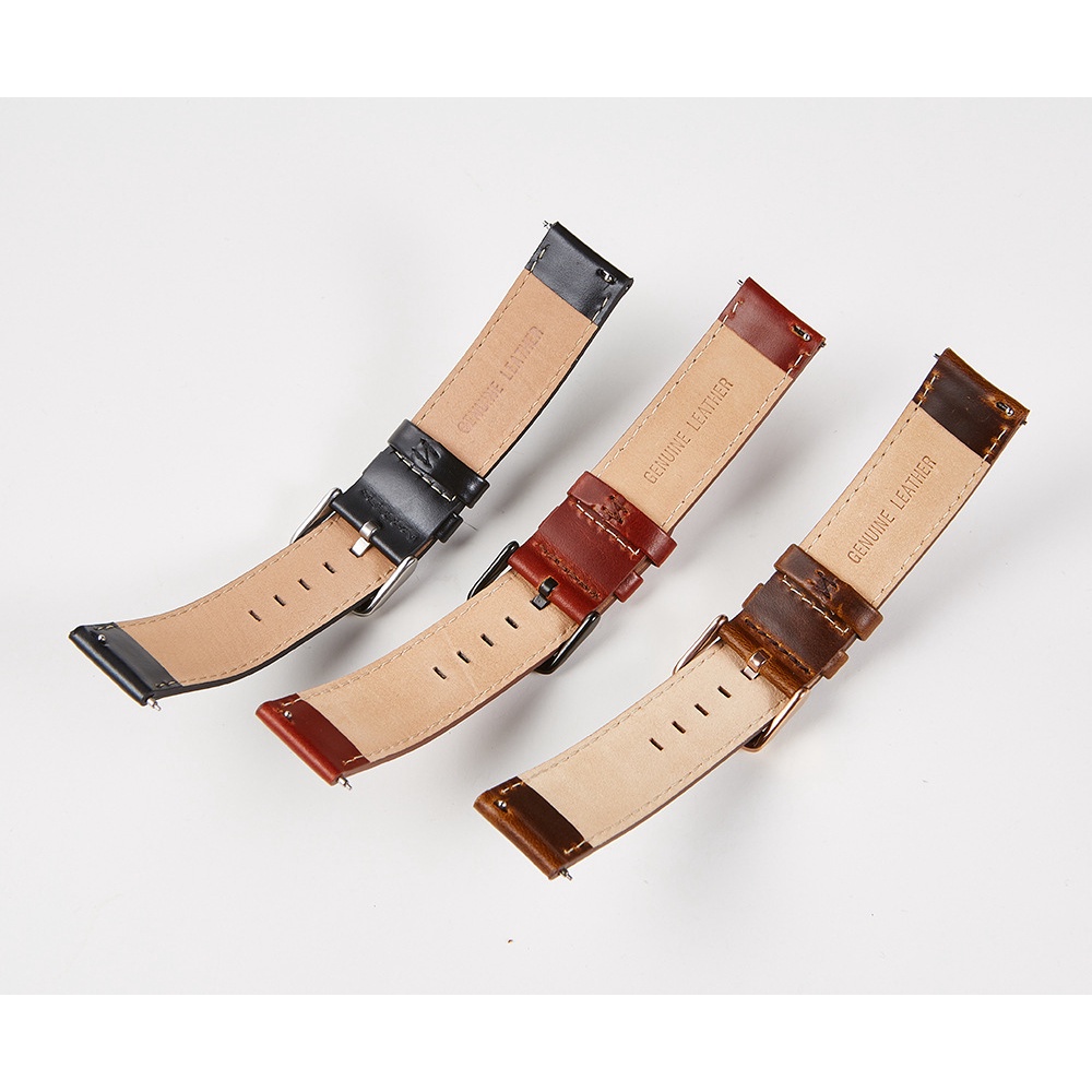 Dây Đeo Đồng Hồ Bằng Da Bò 18mm 20mm 22mm Phong Cách Retro