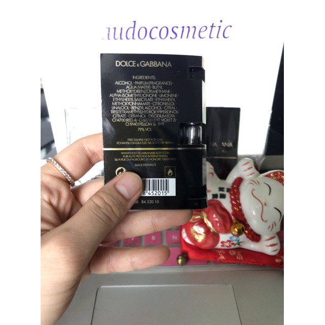 [ vial ] Nước hoa Dolce&Gabbana D&G The Only One EDP 1.5ml . Chính Hãng Cao Cấp