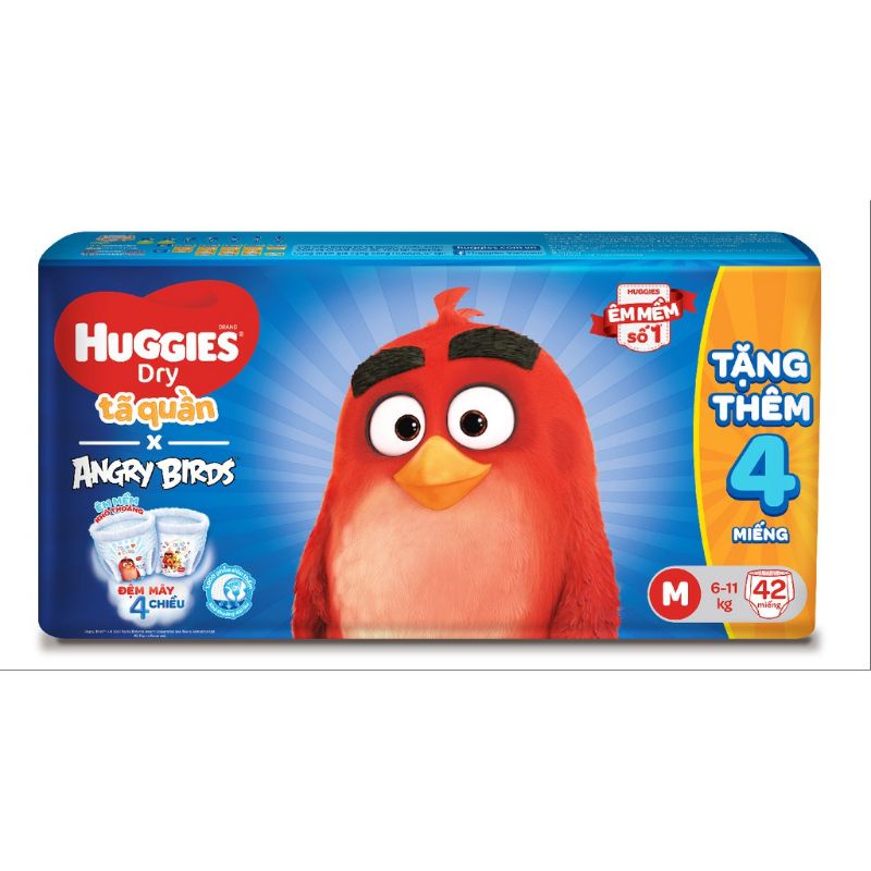 Tã quần Huggies Dry XL34/M42/L38/XXL30 quà tặng mẫu mới