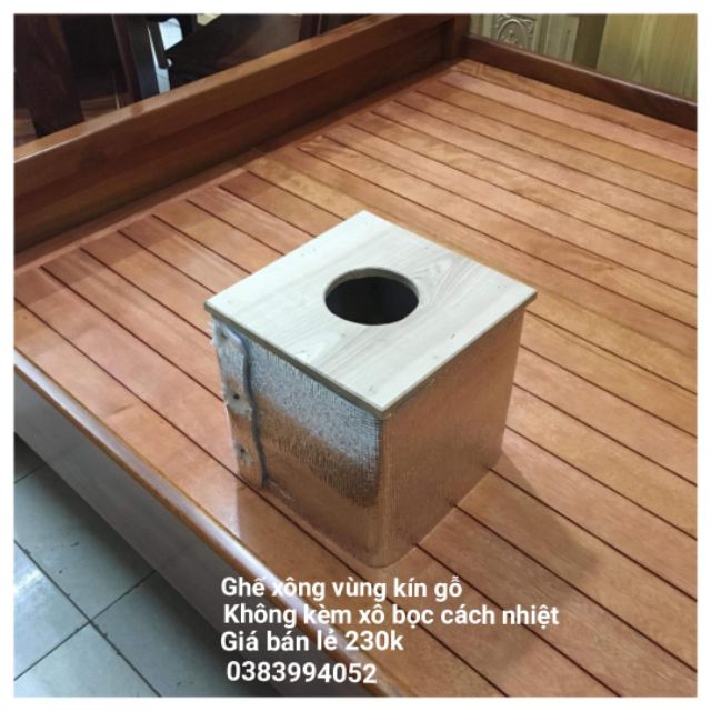 Ghế xông vùng kín gỗ bọc cách nhiệt