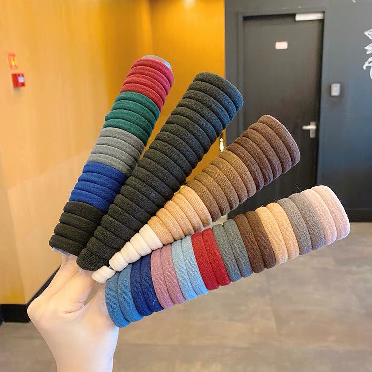 IF ME Dây Buộc Tóc Cao Su Co Giãn Nhiều Màu Thời Trang Cho Nữ