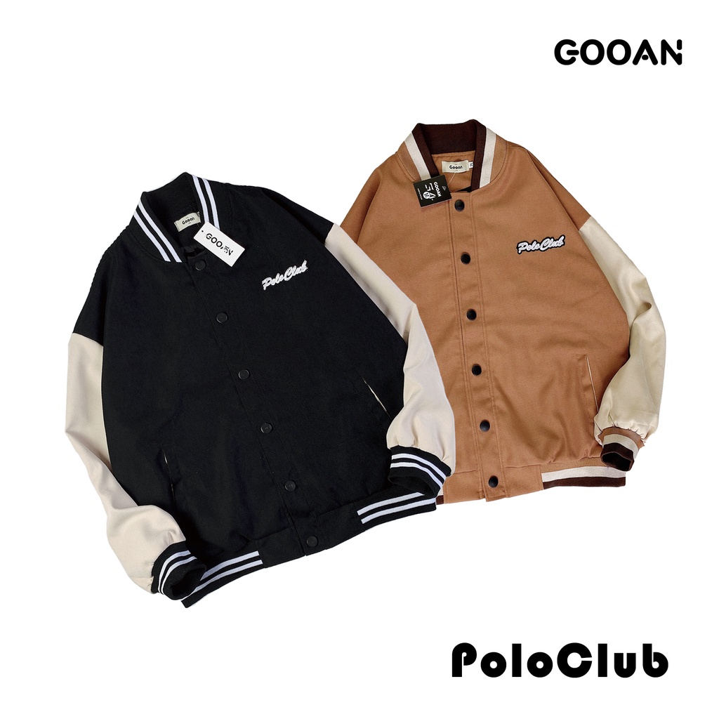 Áo khoác bomber nam nữ 2 lớp Polo Ulzzang Unisex | chống nắng | form rộng - Gooan