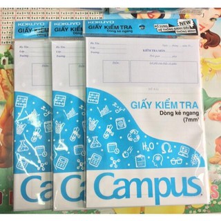 Giấy kiểm tra kẻ ngang Campus 25 tờ đôi
