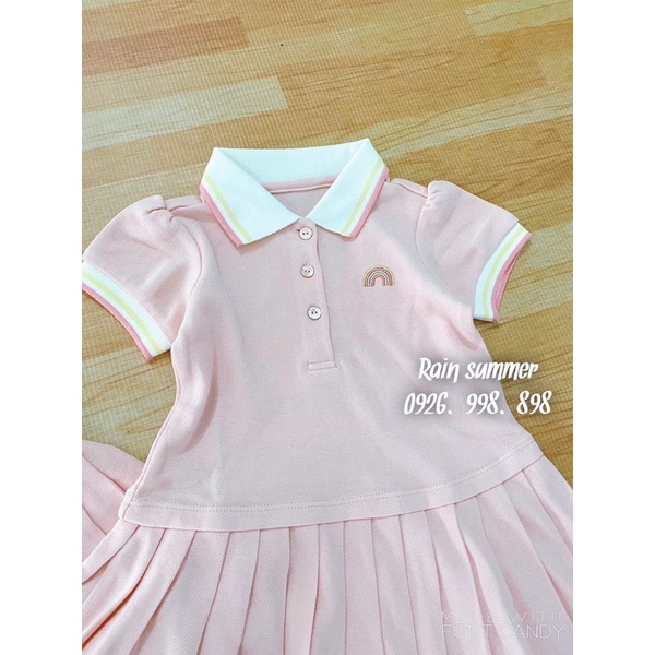 Váy polo cầu vồng cho bé- ảnh thật