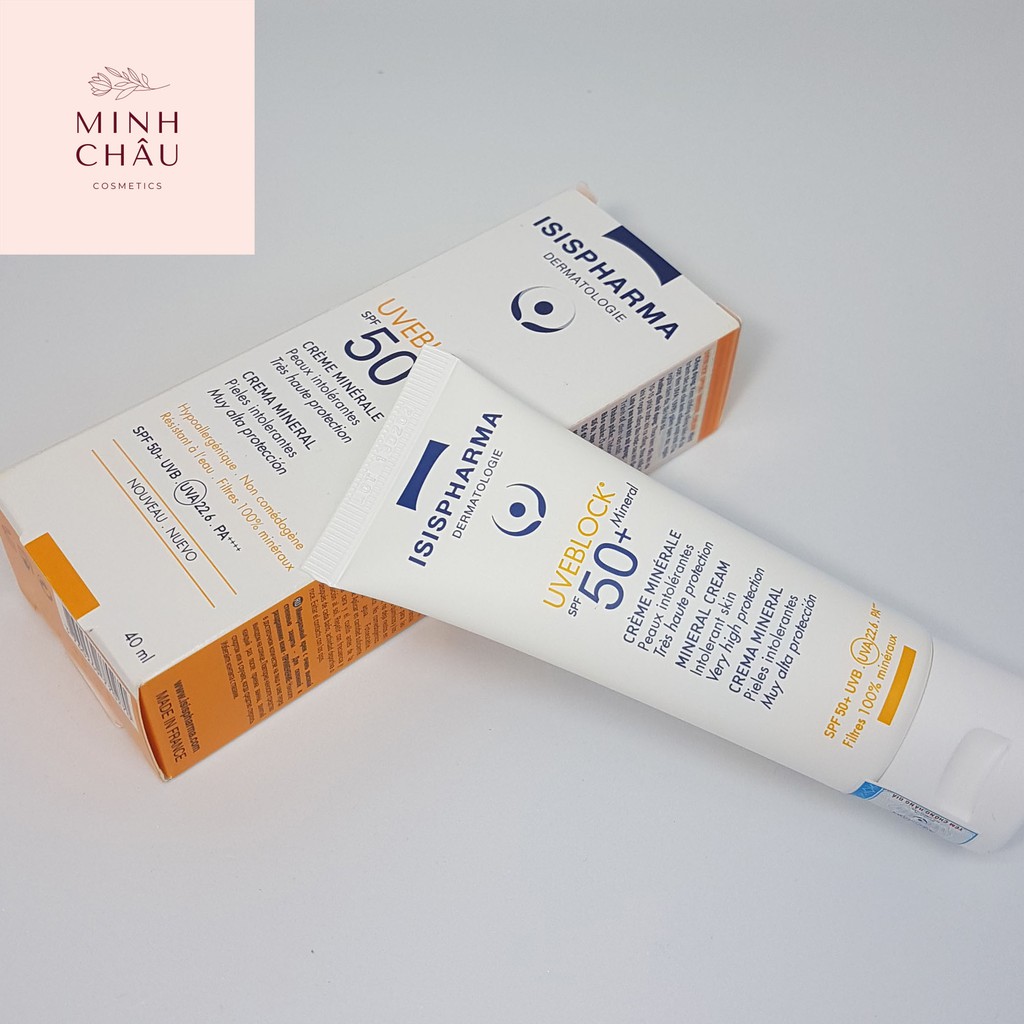 Kem Chống Nắng Isis Pharma Uveblock Spf 50+ Mineral Cream 40Ml