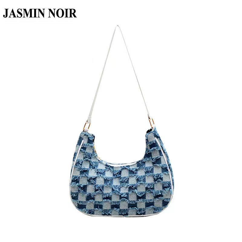 Túi xách đeo chéo JASMIN NOIR họa tiết caro đơn giản thời trang cho nữ
