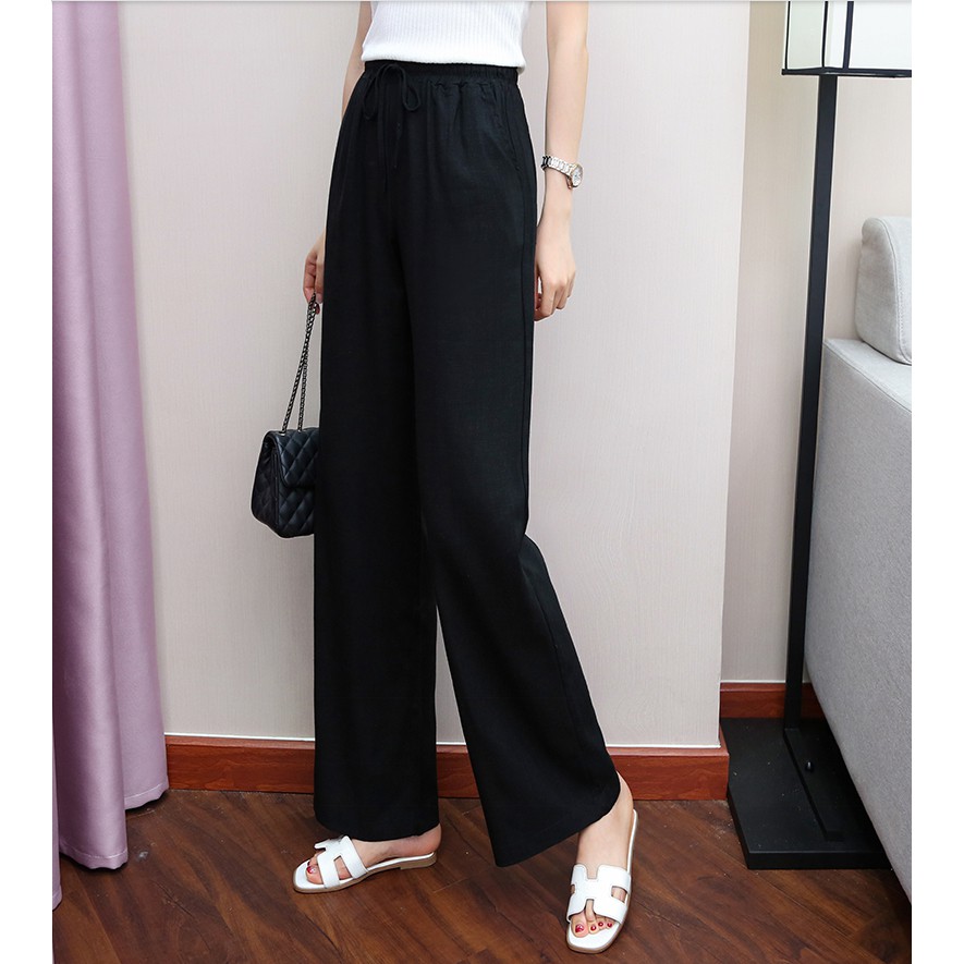 Quần ống Rộng Cạp Chun Kiểu Hàn Quốc Cho Nữ | BigBuy360 - bigbuy360.vn