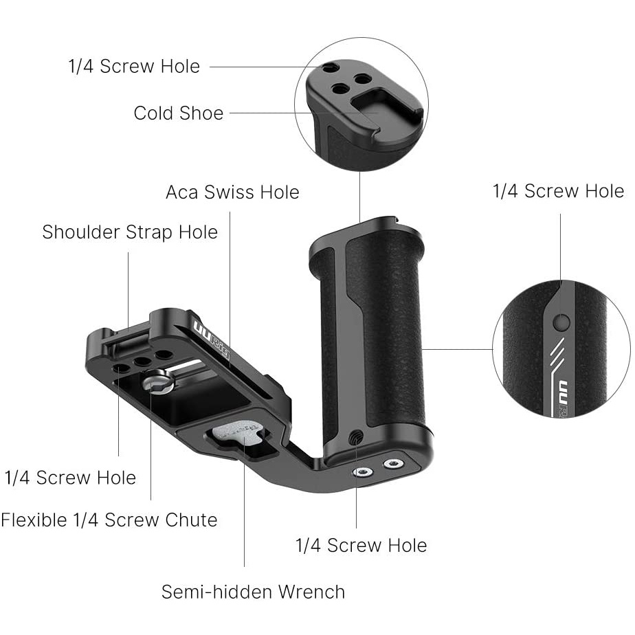 ULANZI UURIG R043 - HÀNG CHÍNH HÃNG - Giá đỡ hình chữ L tích hợp báng tay cầm dành cho Máy ảnh