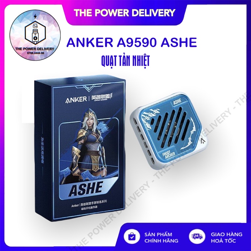 [Mã ELHA22 giảm 5% đơn 300K] Anker A9590 bản Liên minh huyền thoại Ashe Tản nhiệt từ tính Tản nhiệt nhanh - BH 12 Tháng