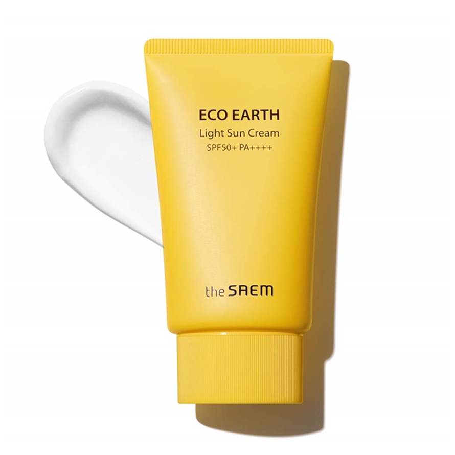 Kem chống nắng The Saem Eco Earth Power Light - Pink Sun Cream  (Vàng - Hồng) 50ml - Hàn Quốc