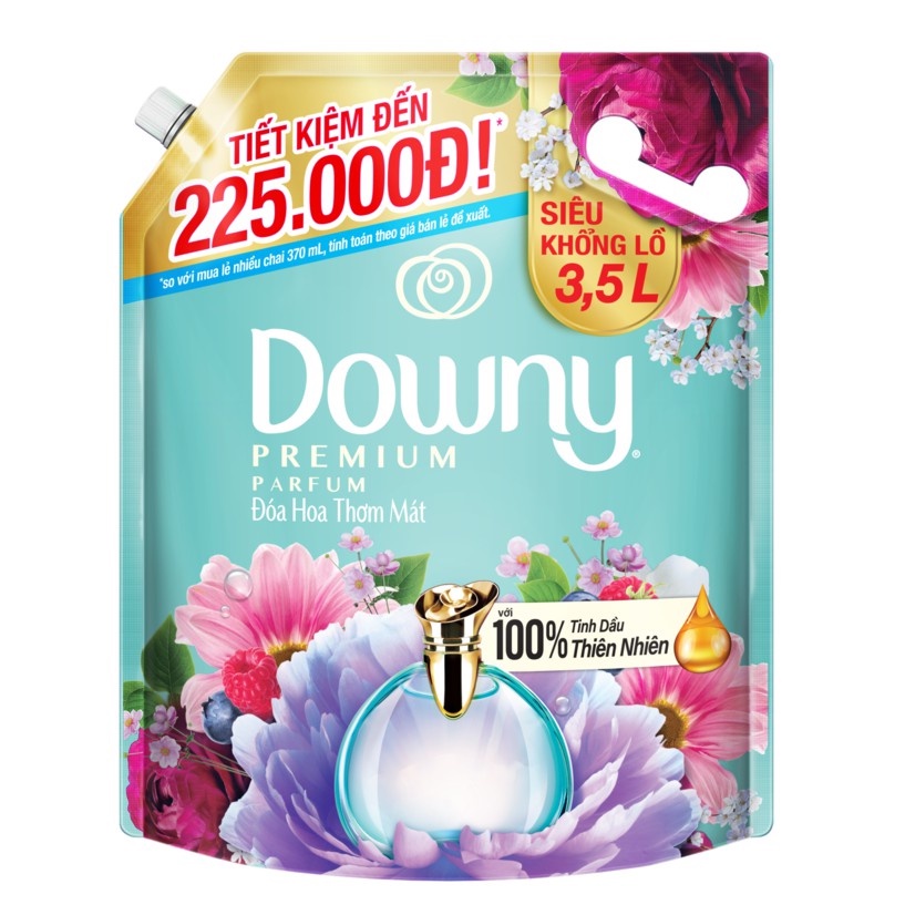 Nước Xả Vải Downy Đóa Hoa Thơm Mát Túi 3.5L