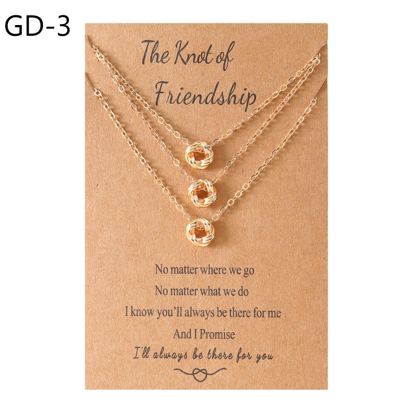 Set 2 Set 3 Vòng cổ Thắt Nút Best Friend Thời Trang Cho Nữ