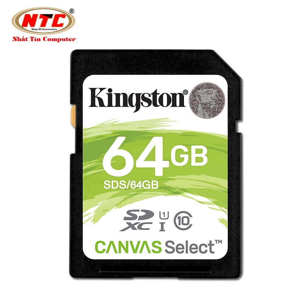 Thẻ nhớ Máy Ảnh SDXC Kingston 64GB UHS-I U1 80MB/s - CANVAS Select (Trắng)