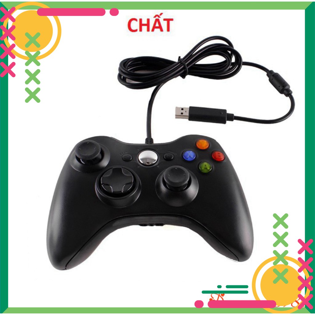 [FREE SHIP] Tay Cầm Chơi Game Có Dây Microsoft Xbox 360 Hỗ trợ tất cả các thiệt bị Android , PC , Xbox, Androi TV