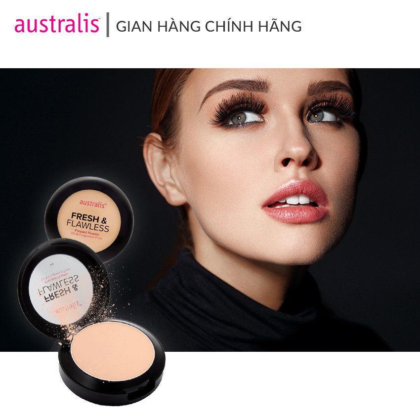 Phấn phủ kiềm dầu 2+1 ⚡ [FreeShip] ⚡ Dành cho da dầu và da nhạy cảm Australis Fresh & Flawless Pressed Powder | BigBuy360 - bigbuy360.vn