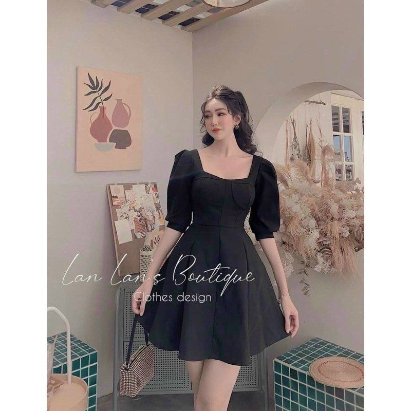 [Shop bigsize nữ 50kg-90kg] Đầm cúp ngực đi tiệc sang chảnh màu đen/ nude