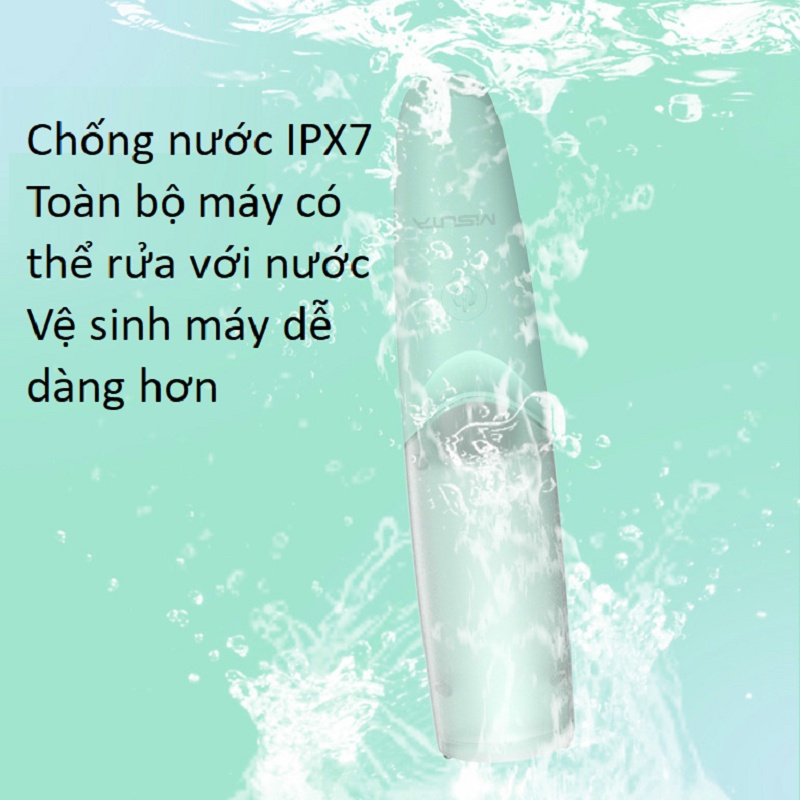 Tông đơ cắt tóc cho bé và gia đình có tính năng hút tóc vụn chính hãng Misuta nội địa Trung - Có bảo hành