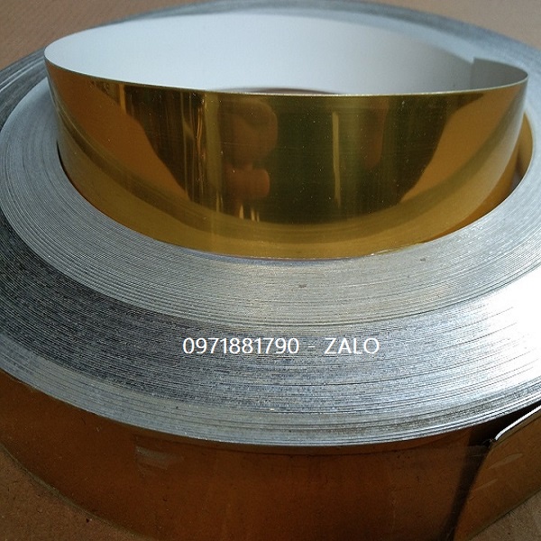 Nhôm uốn chân chữ vàng gương không gờ